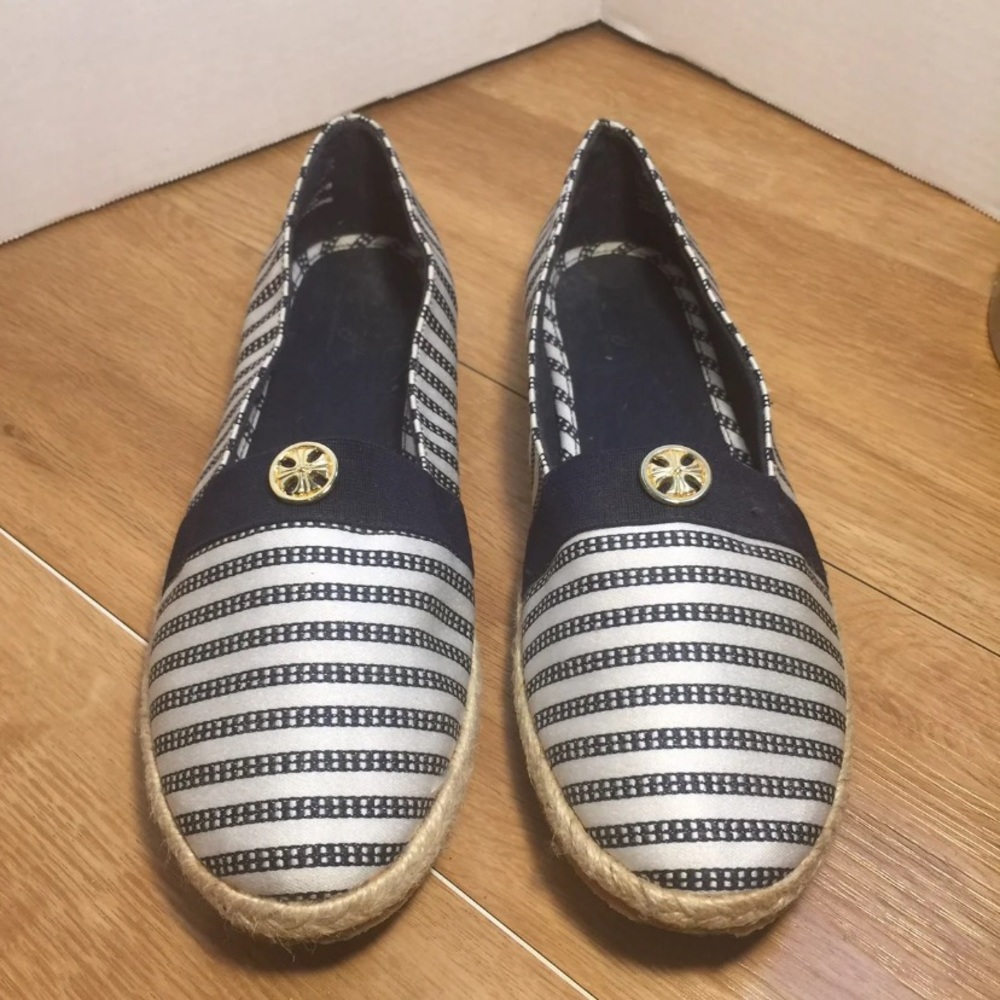 Espadrilles striped nay and white